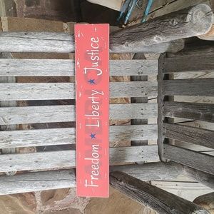 Distressed America painted sign